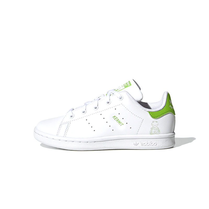 Adidas Stan Smith Kermit Green Sneakers for Toddlers & Kids - Comfortable Preschool Shoes for School, Playground & Daily Wear