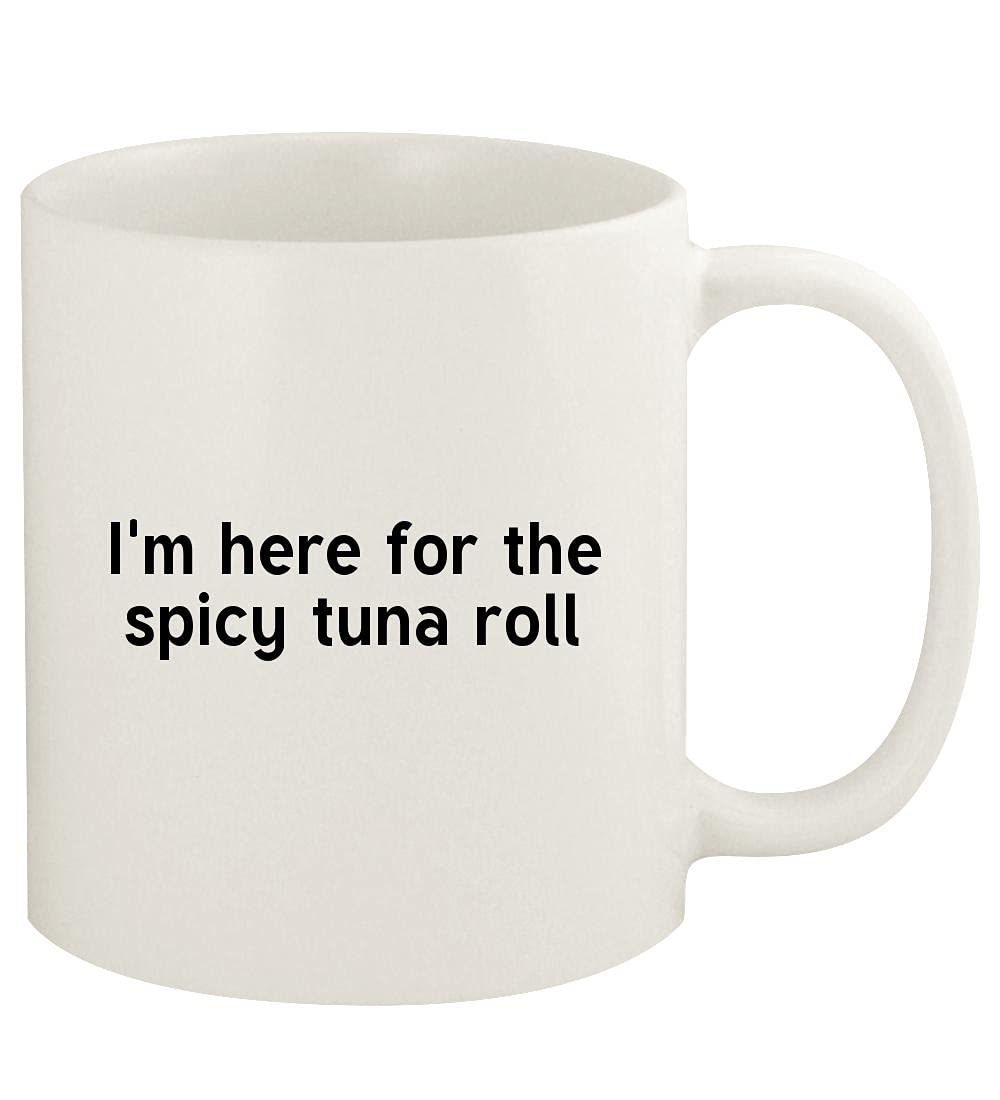 Spicy Tuna Roll 11oz Ceramic White Coffee Mug - Funny Sushi Lover Gift, Perfect for Office, Home & Restaurant Use
