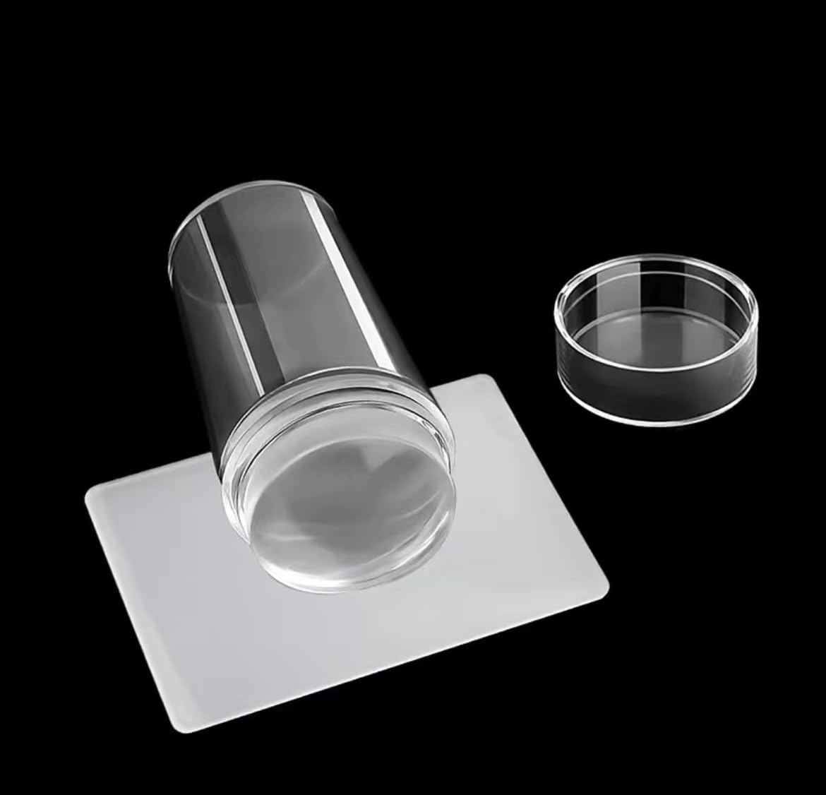 Jelly Silicone Nail Stamper for French Nails - Transparent Nail Art Stamping Kit with Scraper - DIY Manicure Tool for Salon & Home Nail Designs