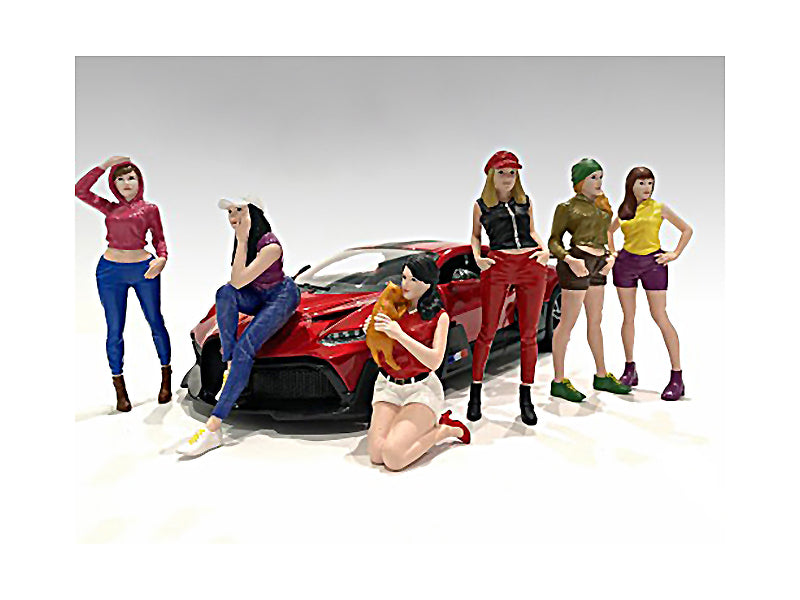 1/24 Scale Girls Night Out 6-Piece Figurine Set by American Diorama - Perfect for Model Car Displays, Diorama Scenes & Collectible Showcases