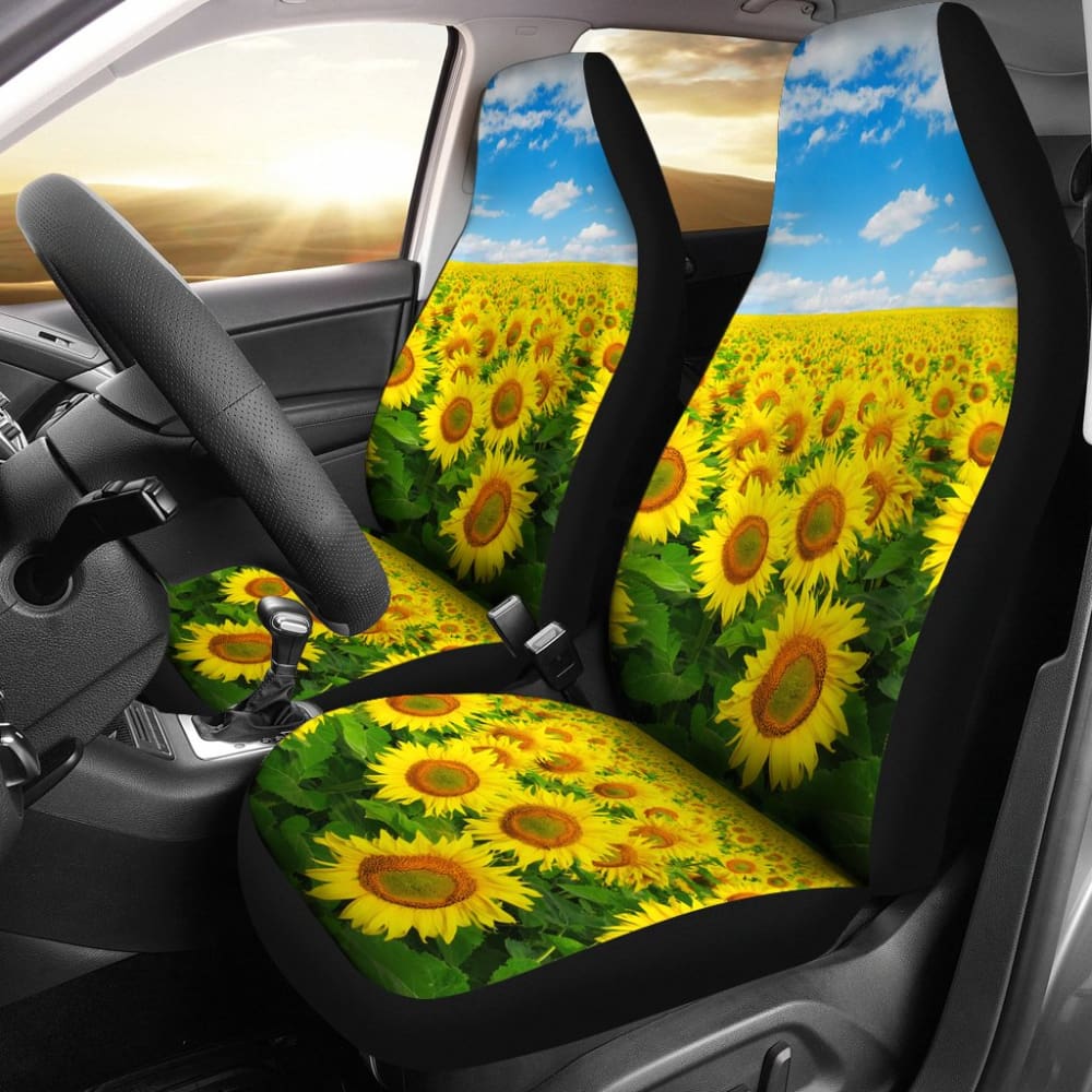 Premium Sunflower Lovers Car Seat Covers - Soft & Durable Auto Accessories for Cars, Trucks & SUVs - Perfect for Road Trips, Daily Commutes & Gift Giving