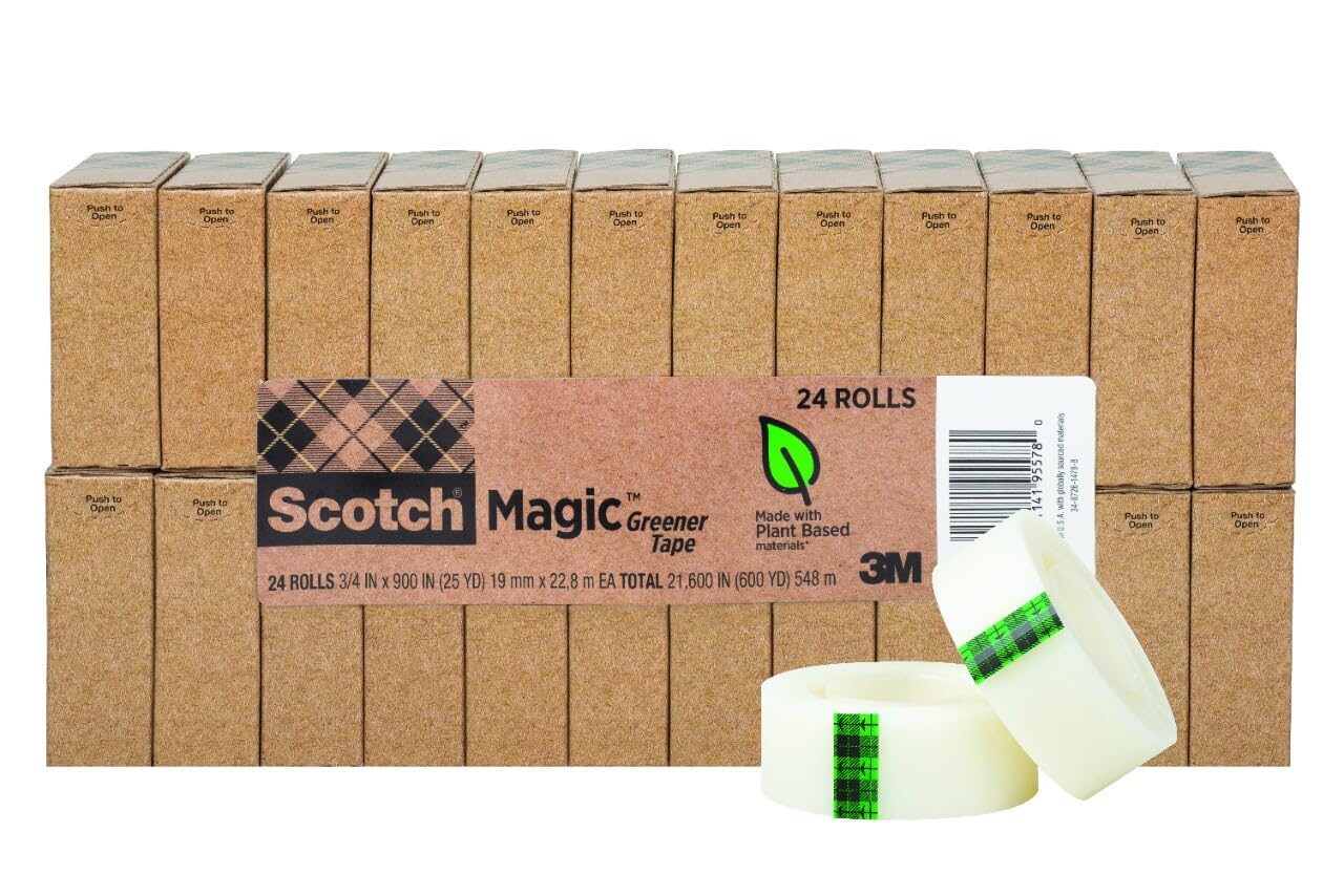 Scotch Magic Greener Tape - 24 Rolls, 0.75