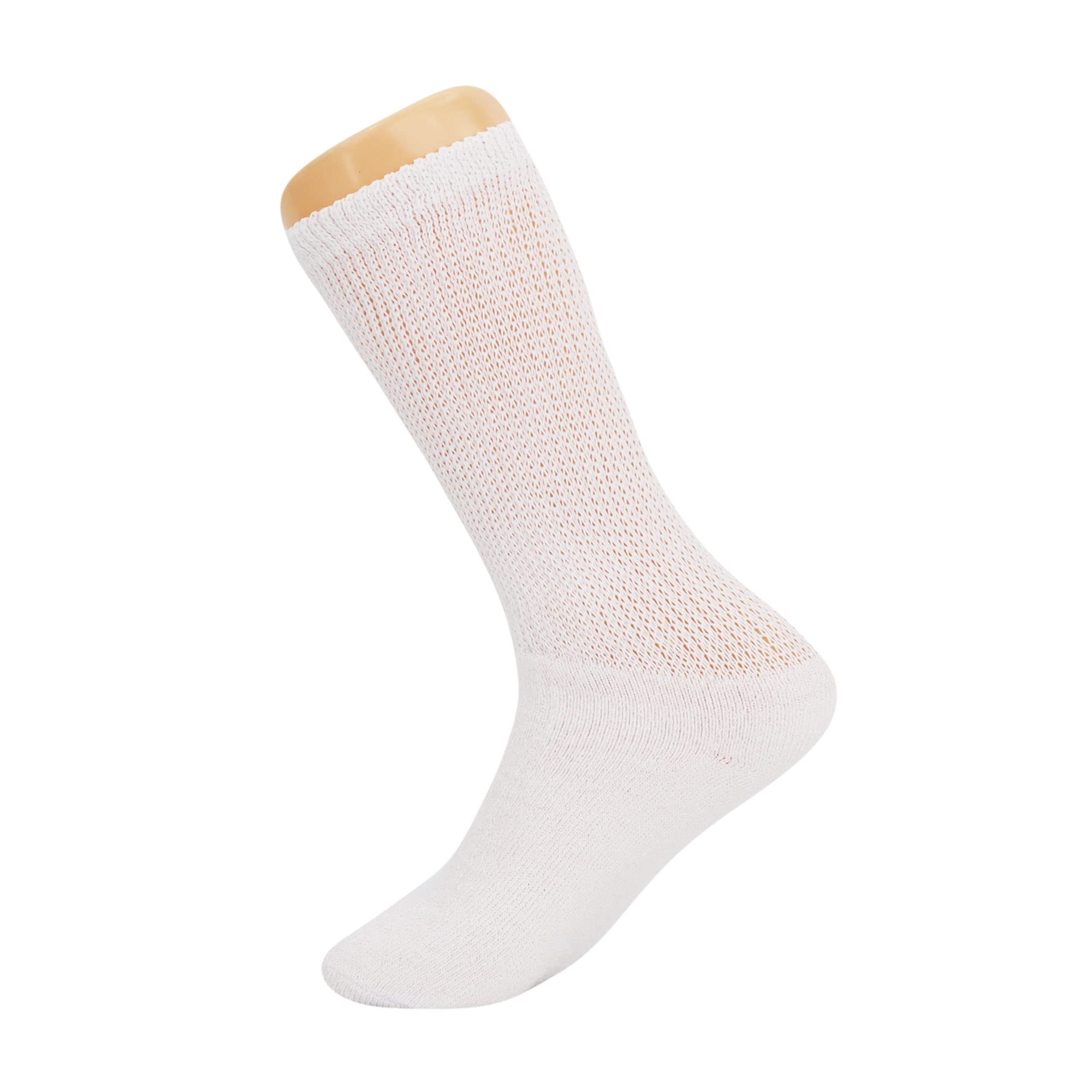 Premium Diabetic Socks for Men - Seamless Non-Binding Crew Socks with Loose Fit | American Made Comfort Socks for Diabetes, Swollen Feet & All-Day Wear | Ideal for Work, Travel & Daily Activities