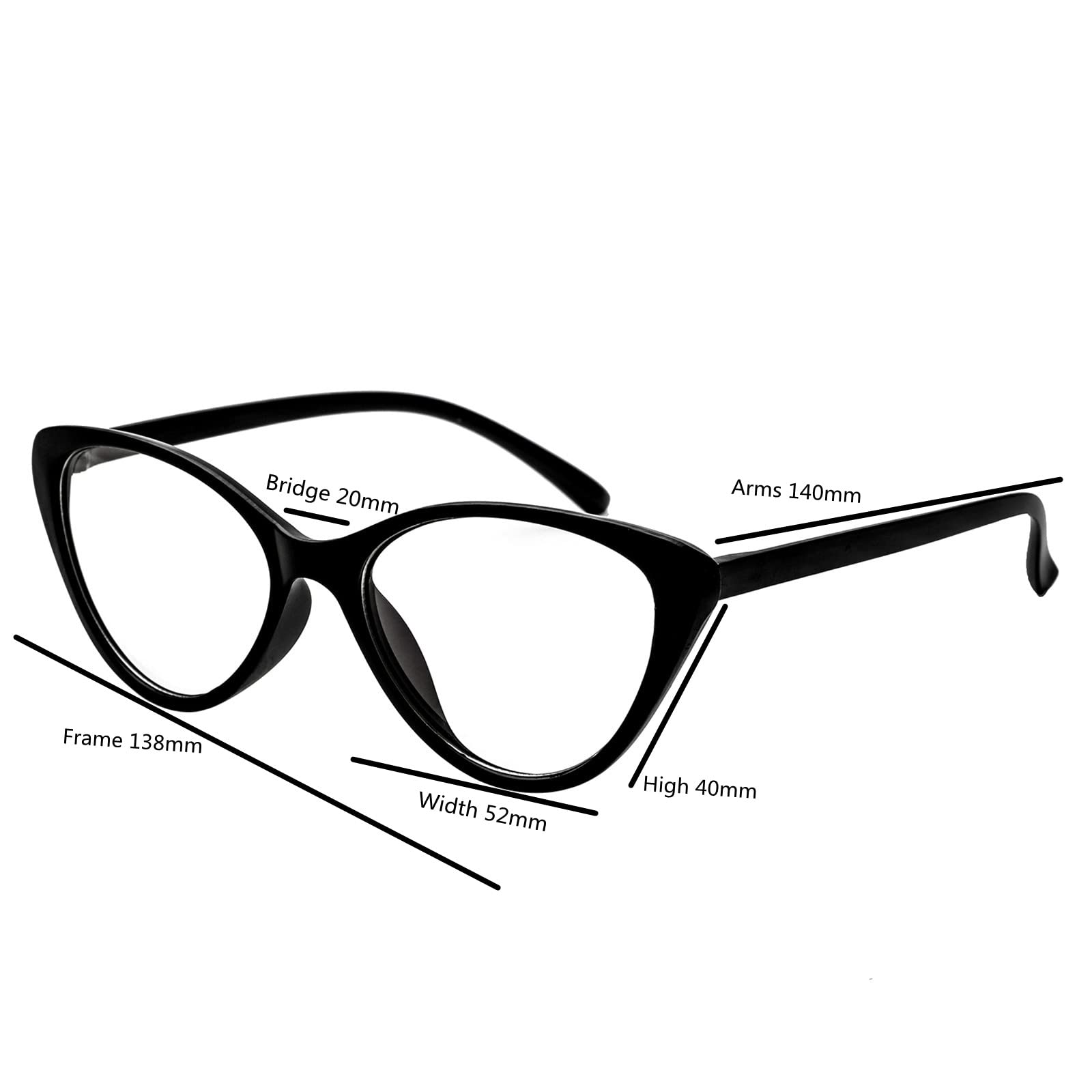 Oriopxic Cat Eye Distance Glasses for Women - Retro Myopia & Nearsighted Eyewear - Perfect for Reading, Driving & Computer Work