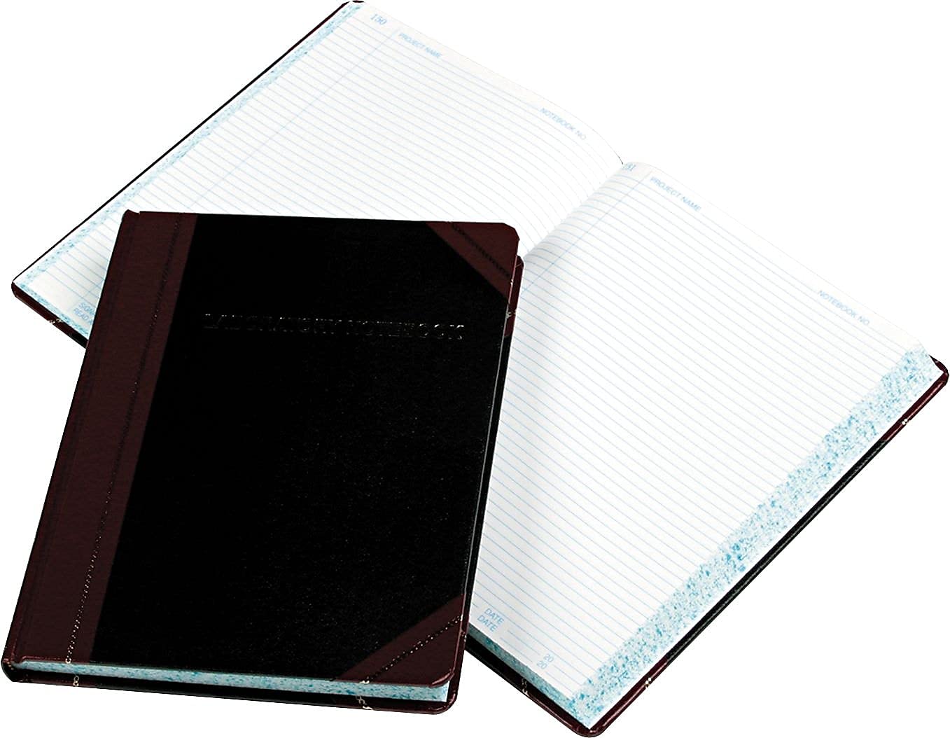 Boorum & Pease Laboratory Notebook - 300 Page Black Science Journal with Record Ruled Pages, 10.375