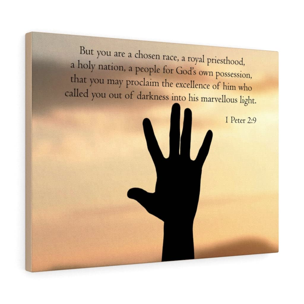 Royal Priesthood 1 Peter 2:9 Christian Wall Art - Bible Verse Print - Ready to Hang Scripture Decor - Perfect for Home, Church & Office Inspirational Gifts