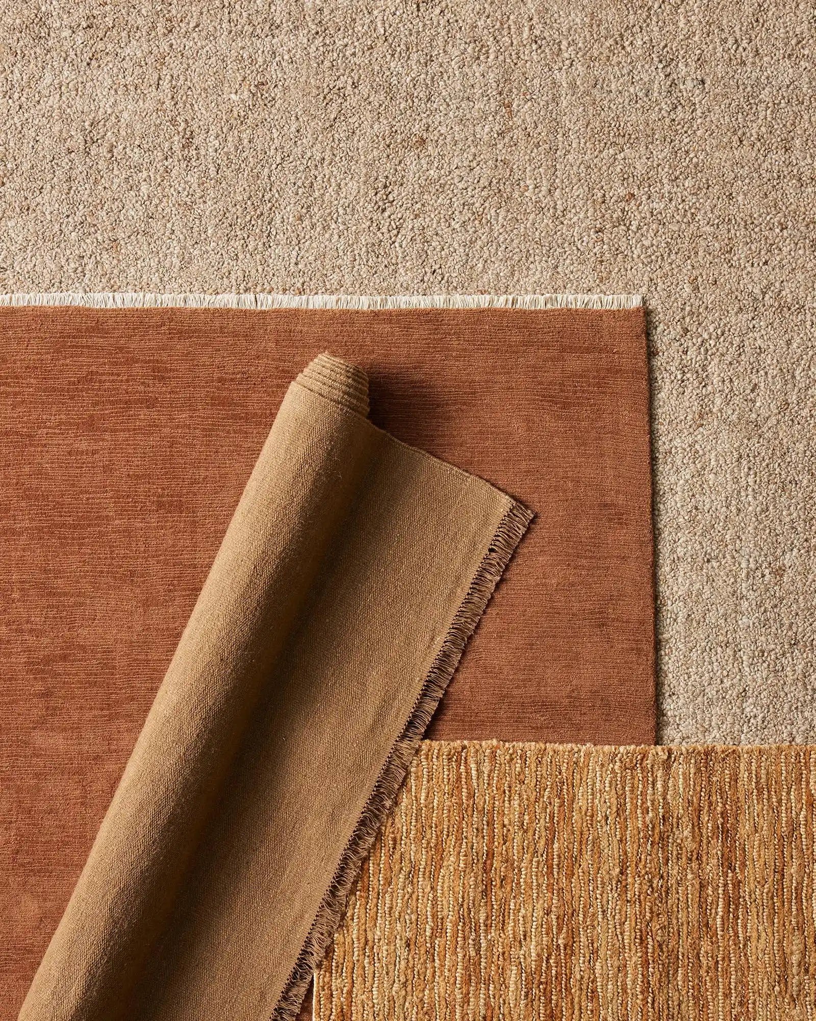 Alessandre Clay Rug - Handmade Boho Chic Area Rug for Living Room, Bedroom & Nursery - Soft & Durable Natural Fiber Floor Decor
