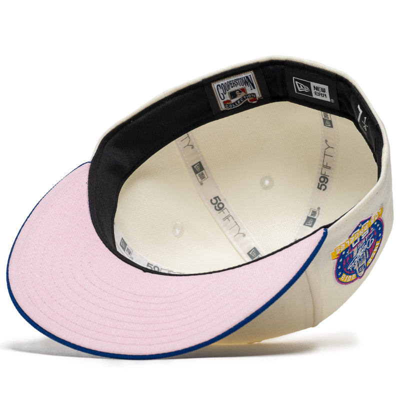 New Era x Politics Los Angeles Dodgers 59FIFTY Fitted Cap - Chrome/Royal - Official MLB Baseball Hat for Men & Women - Perfect for Games, Streetwear & Sports Fans