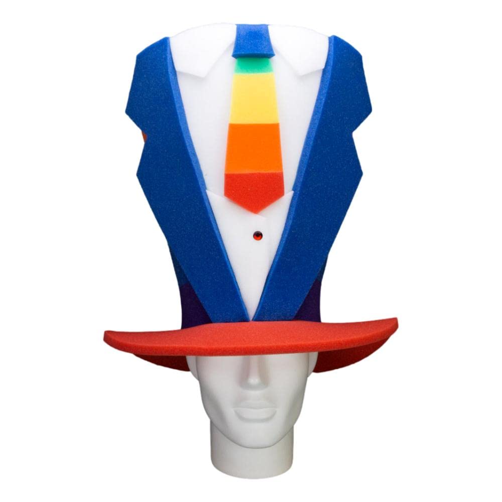 **Rainbow Pride Foam Party Hats - LGBTQ+ Novelty Hat for Gay Pride Parades, Hora Loca, and Festivals - Fun & Colorful Accessory for Celebrations**
