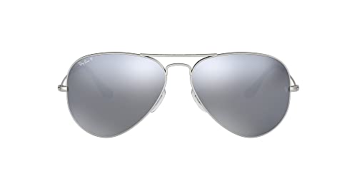Matte Silver/Polarized Dark Grey Mirror