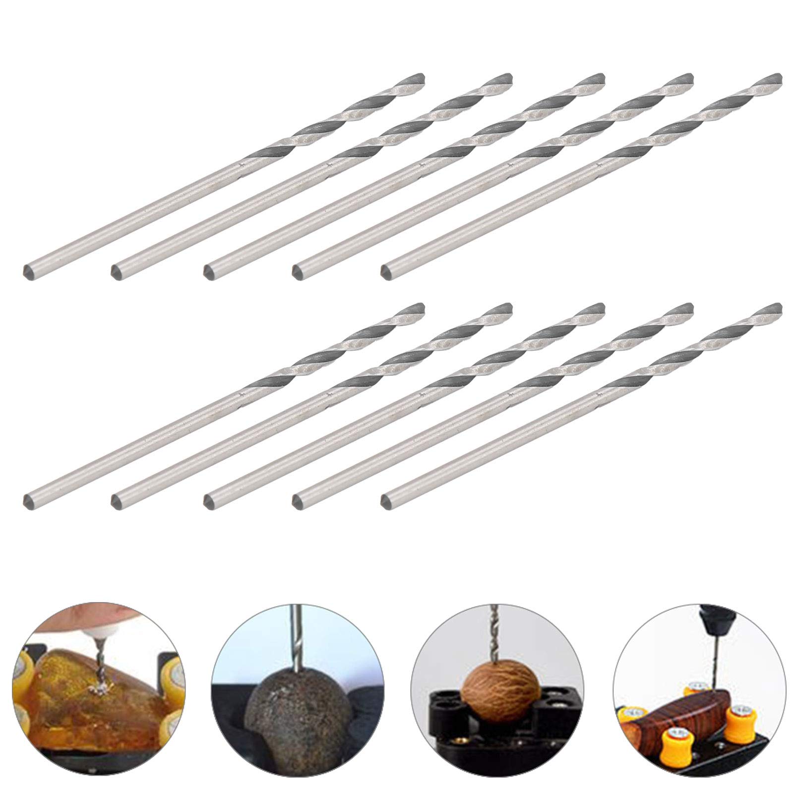 10Pcs 1.6mm Straight Shank Twist Drill Bits - High Speed Steel Jewelry Making Tools for Beads, Metal, Wood & Plastic Drilling - Perfect for DIY Crafts, Jewelry Repair & Small Hole Punching Projects