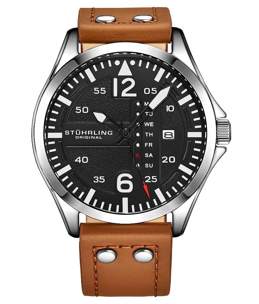 Aeronaut 3916 43mm Quartz Aviator Watch for Men - Stylish Pilot Chronograph for Aviation Enthusiasts & Everyday Wear