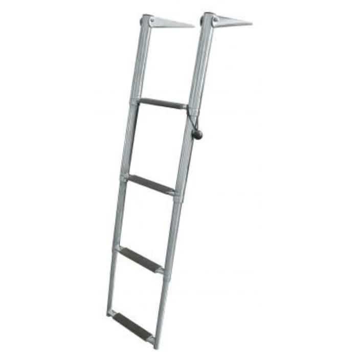 JIF Marine DMXS Slide Mount Ladder - Heavy Duty Stainless Steel Boat Ladder for Easy Boarding | Perfect for Yachts, Fishing Boats & Water Sports