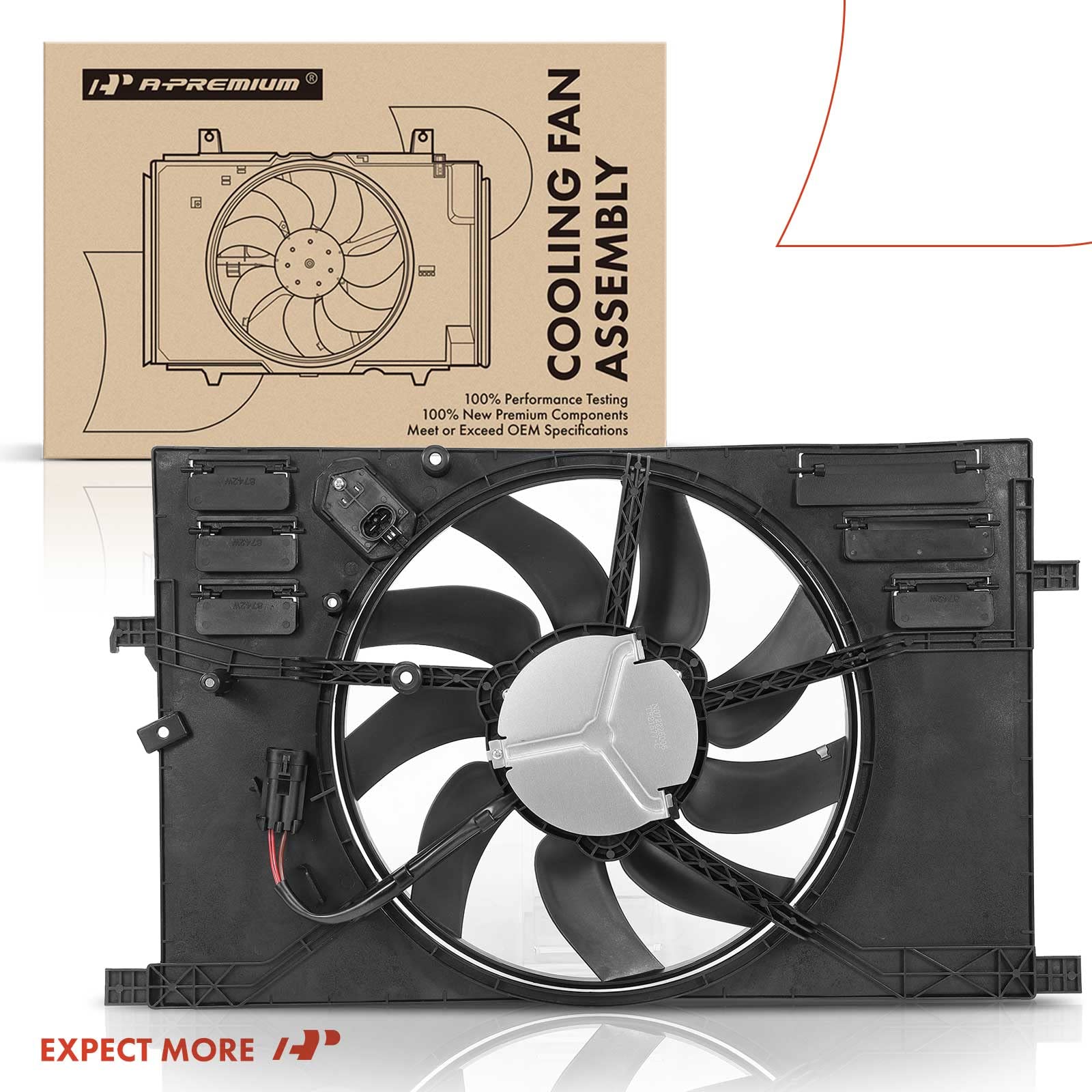 High-Performance Engine Radiator Cooling Fan Assembly for Jeep Renegade 2015-2018, Ram ProMaster City 2015-2018 & Fiat 500X 2016-2018 - Direct Replacement for OEM# 68247205AA, 68360299AA - Perfect for Off-Road Adventures & City Driving
