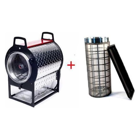Triminator Mini Dry Bud Trimmer & Kief Tumbler Bundle - Compact Electric Leaf Trimmer for Herbs, Flowers & Buds - Perfect for Home Growers & Small Harvests