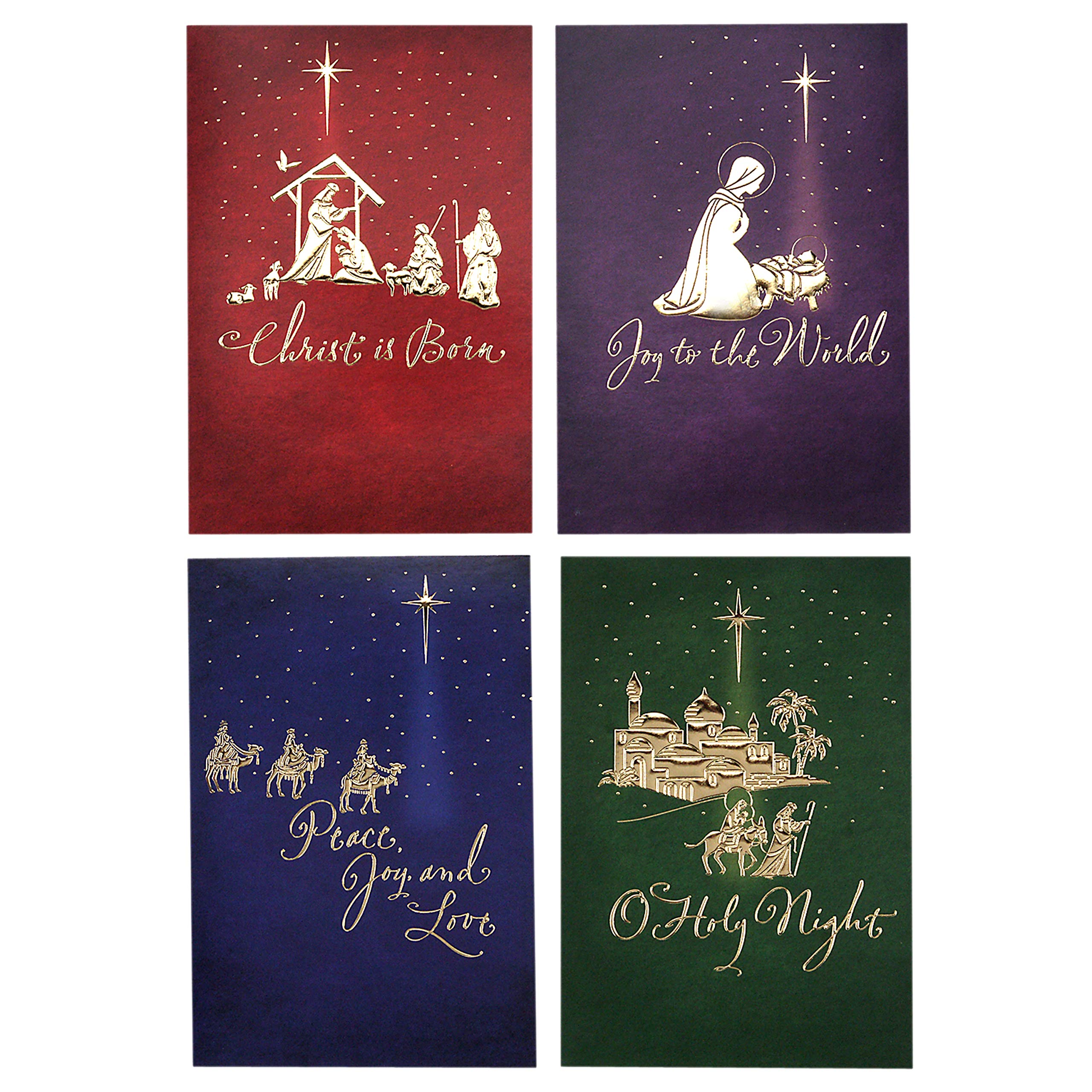 Hallmark Thomas Kinkade Christmas Card Set - 3 Designs, 24 Religious Holiday Cards with Envelopes & Image Arts Boxed Christmas Cards - 4 Designs, 24 Festive Greeting Cards | Perfect for Holiday Gifts, Church Events & Family Christmas Wishes