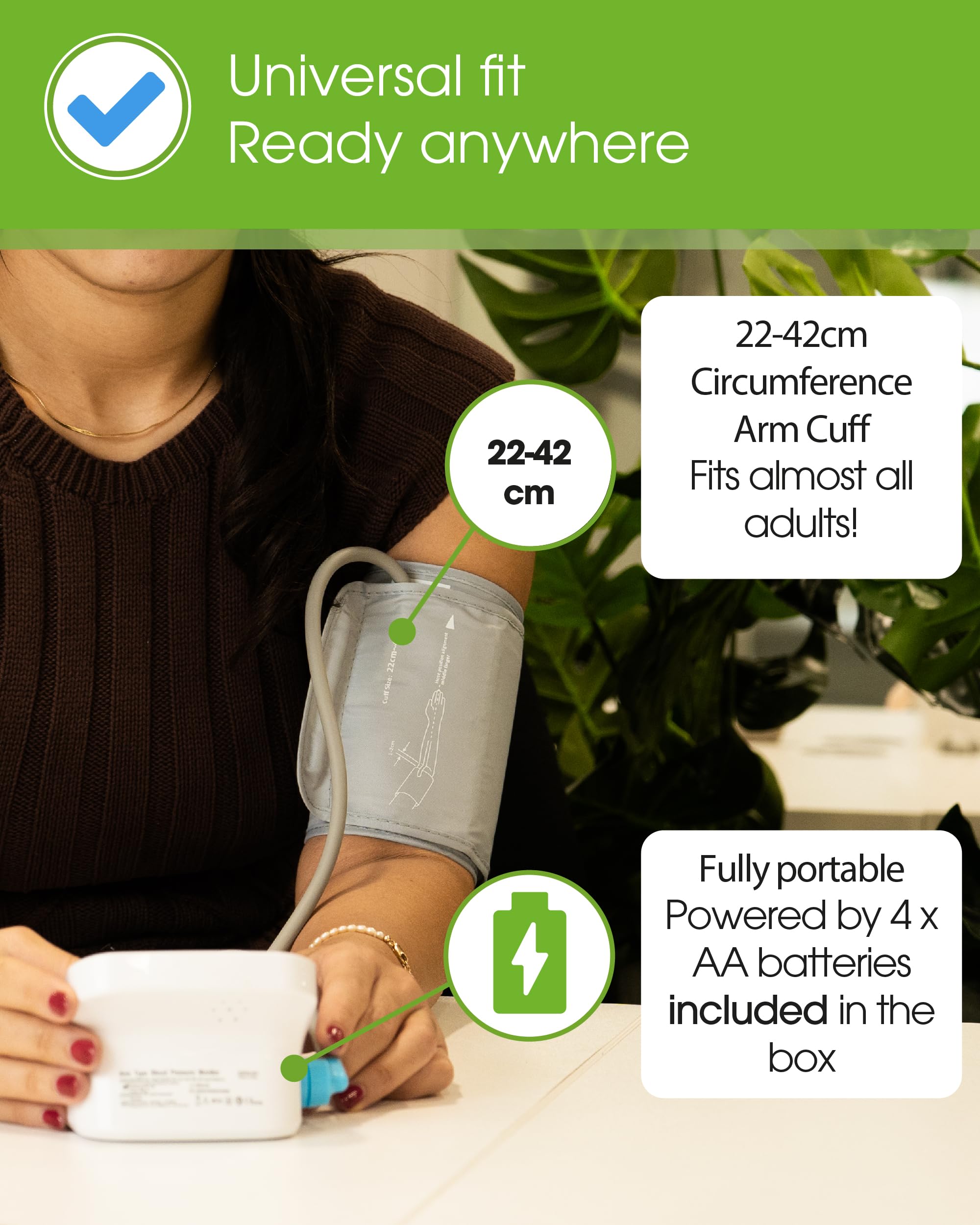 OxiPro BP1 Blood Pressure Monitor - CE Certified for Home Use