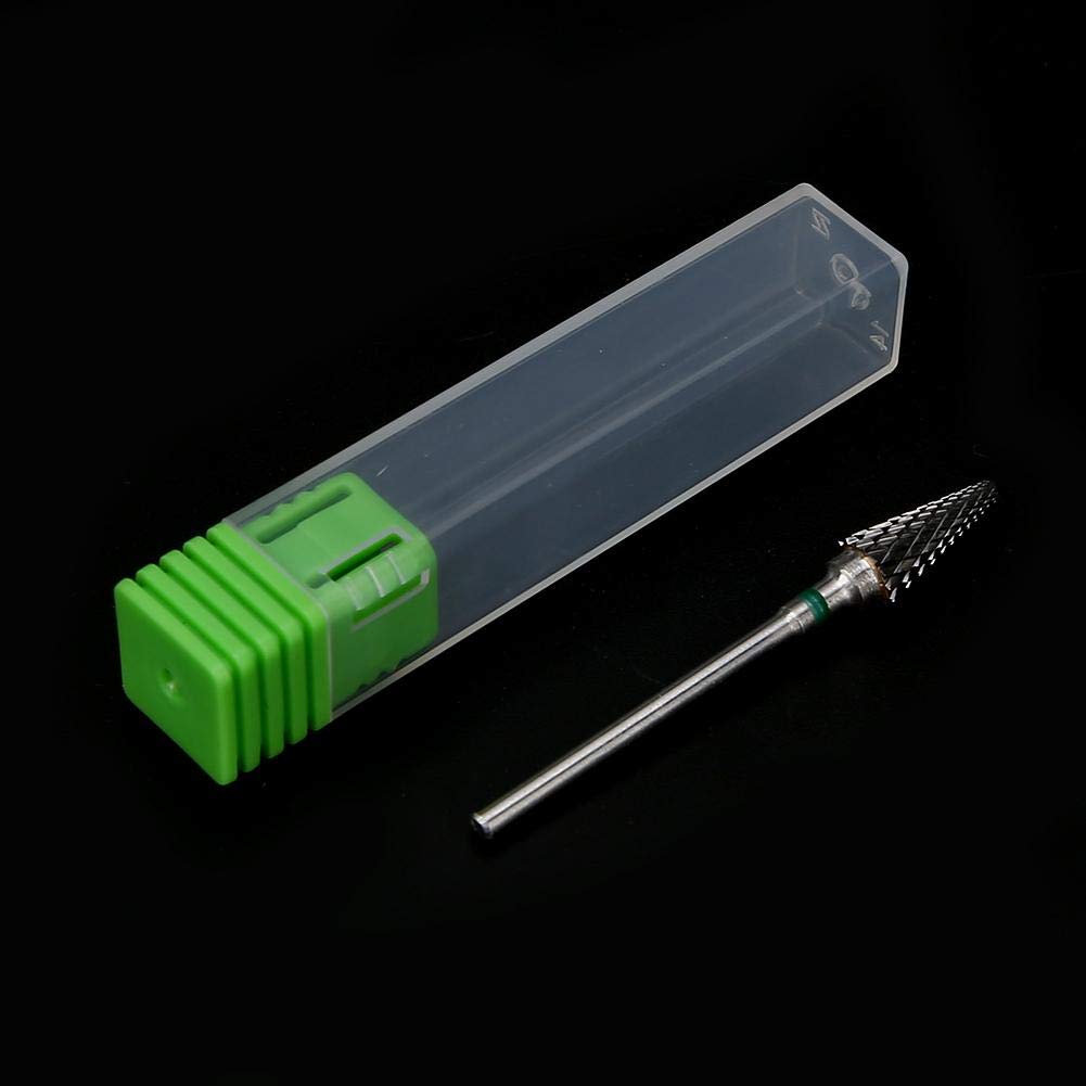 Tungsten Steel Nail Drill Bits Set for Electric Manicure & Pedicure - Professional Nail Art Grinding Heads & Polishing Accessories for Portable Nail Drill Machine (Green) | Perfect for Salon, Home Use & DIY Nail Care