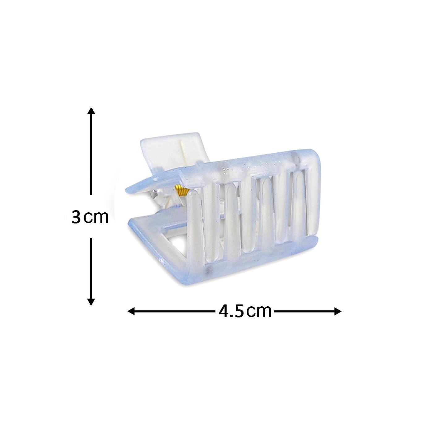 Elegant Plastic Ice Matte Rectangle Hair Claw Clips for Women - 6 Pack Multicolor Hair Clips for Ponytails, Buns & Everyday Styling