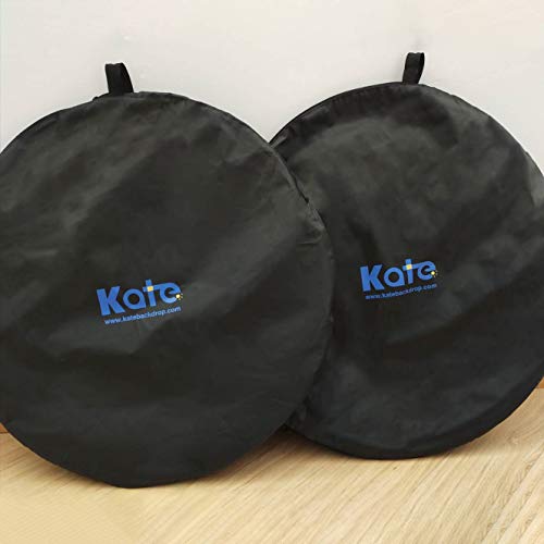 Kate Collapsible Backdrop - Double Sided Black & Brown Microfiber Photography Background (5x6.5ft) - Portable Pop Up for Studio, Portrait, Product Shoots & YouTube Videos