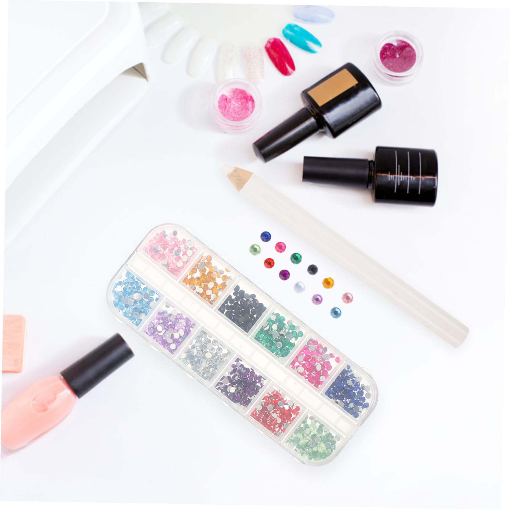 Minkissy 20pcs Elegant Nail Art Pen Wax Pencil Set - Professional Manicure Tools for Salon & Home Use, Easy Nail Design for Beginners & DIY Nail Artists (White) - Perfect for French Tips, Nail Art, and Gel Polish Application