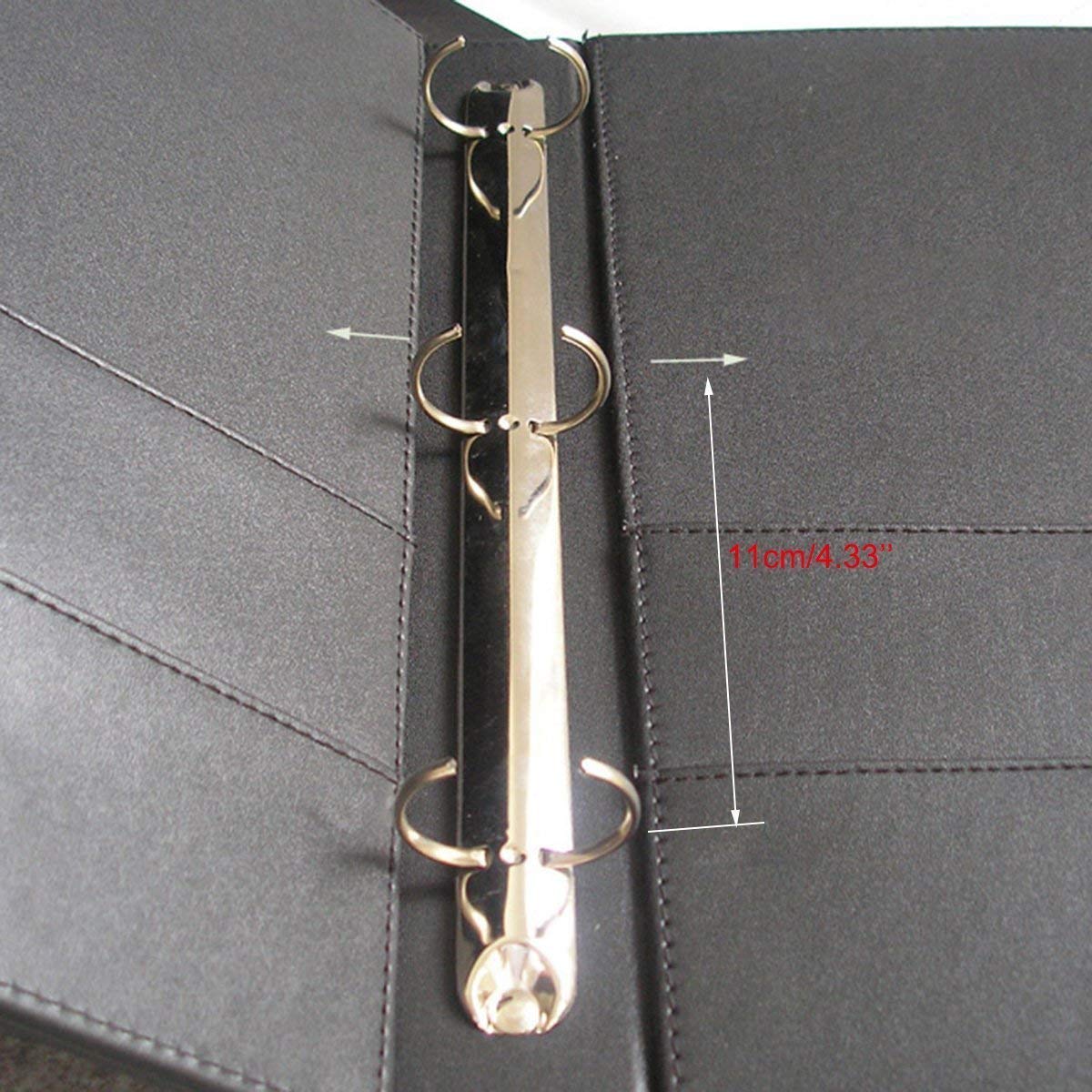 KINGFOM A4 Faux Leather Padfolio - Professional 3 Ring Binder Business Organizer with Card Holder, Document File Folder for Office, School & Meetings (Black) - Perfect for Presentations, Interviews & Daily Organization