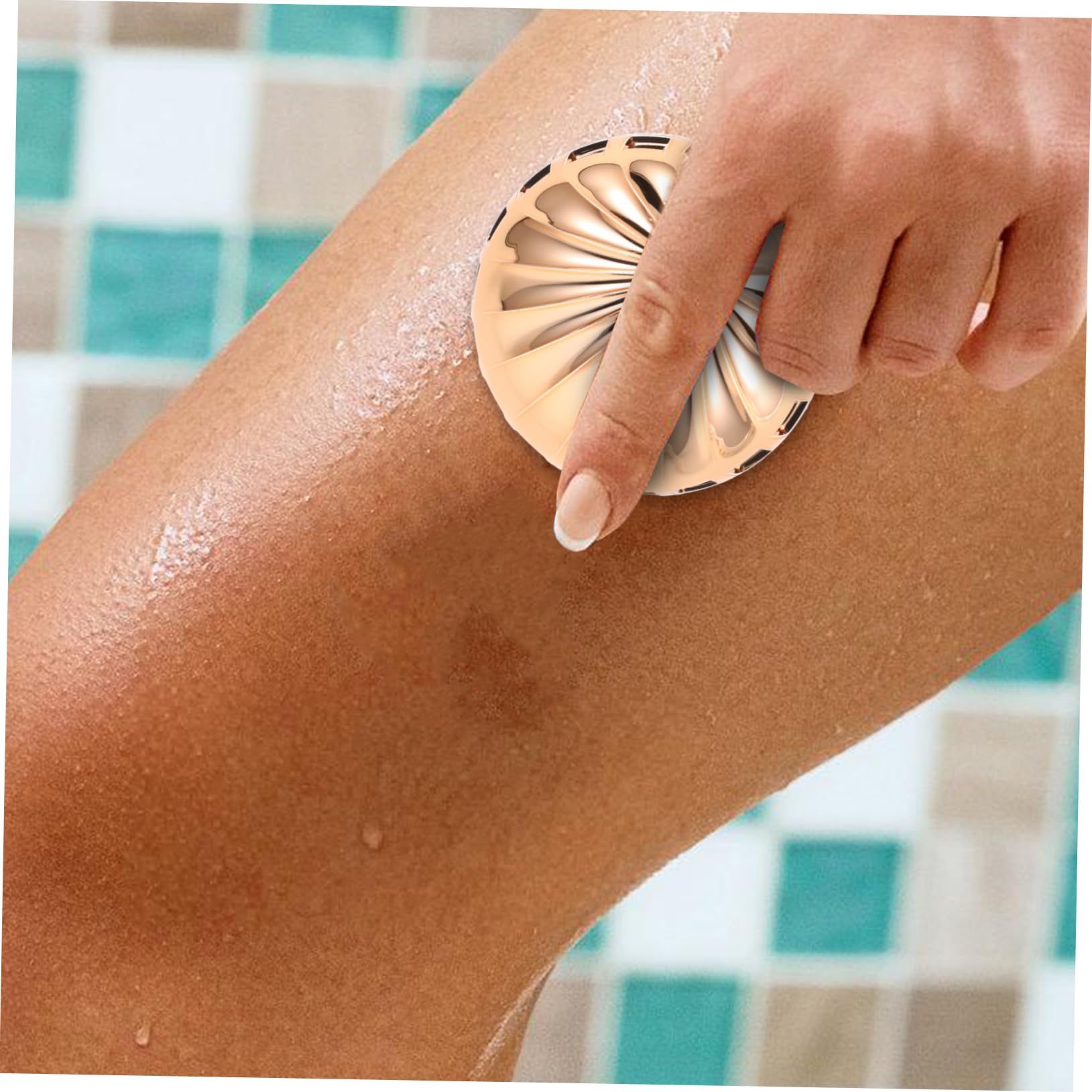 Diamond Hair Removal Stone - Painless Epilator & Exfoliator for Body, Back, and Facial Hair - Golden Abs Hair Crystals for Smooth Skin - Perfect for At-Home Hair Removal and Skin Care Routine