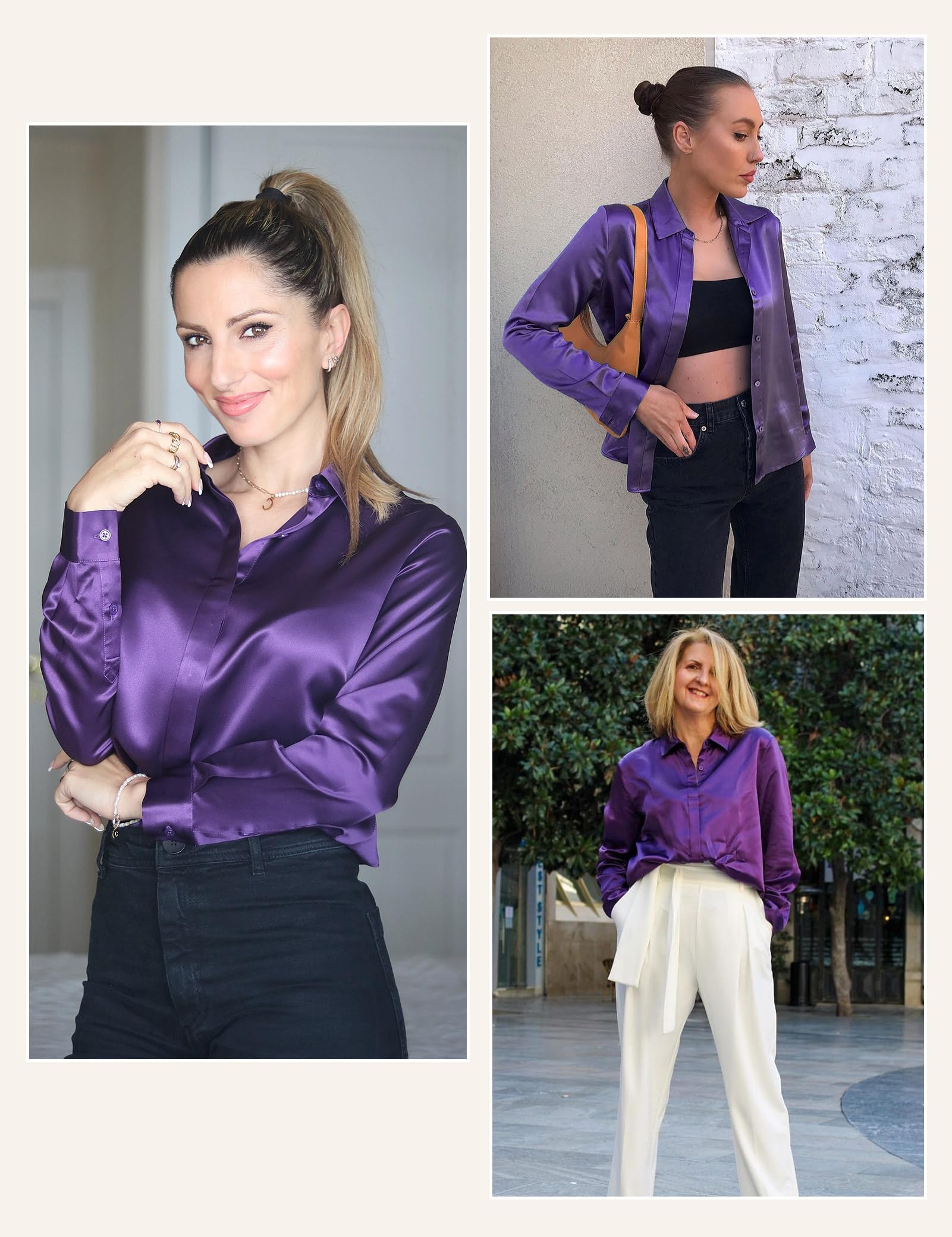 LilySilk 100% Pure Silk Blouse for Women - Long Sleeve Luxurious Soft & Smooth Silk Top for Work, Party & Special Occasions