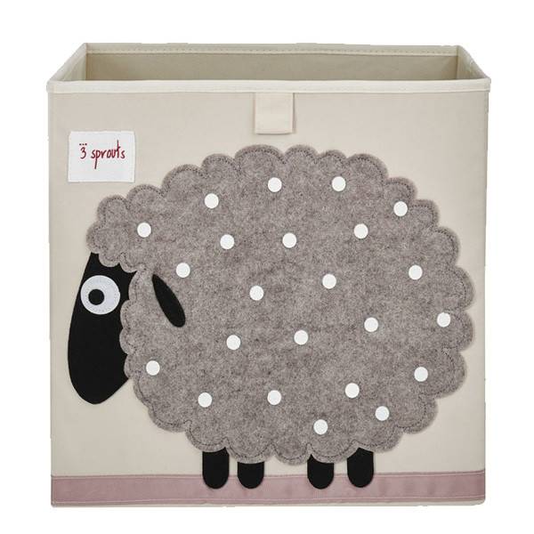 3 Sprouts Storage Box - Cute Sheep Design Organizer for Kids' Room, Nursery, or Playroom | Perfect for Toys, Books, and Clothes Storage