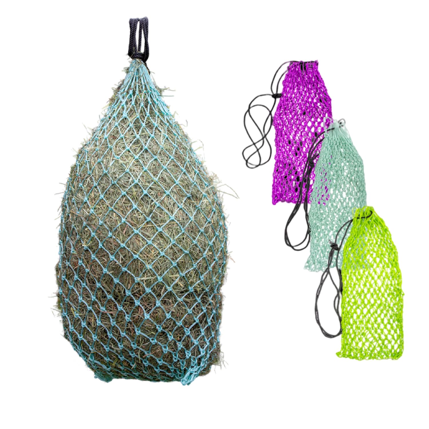 Derby Originals 42 Inch Ultra Slow Feed Hanging Hay Net for Horses - Durable Forage Feeder for Stall, Pasture & Trail Riding