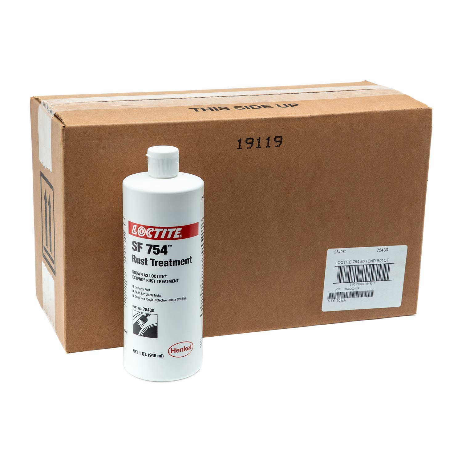 Loctite 75430/234981 Extend Rust Treatment 1 Quart Bottle (10-Pack) – Prevent & Remove Rust for Automotive, Marine & Industrial Equipment
