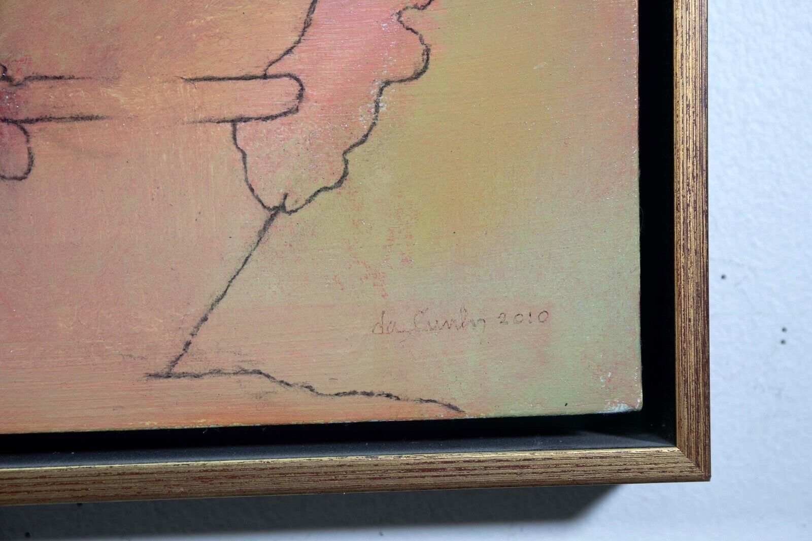 Julio daCunha Signed Modern Abstract Figurative Oil Painting on Canvas 2010 - Handmade Artwork for Home Decor, Office & Gallery Display