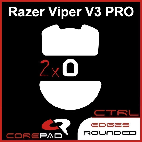 Corepad Skatez CTRL Mouse Feet for Razer Viper V3 Pro - Ultra Smooth Gliding Gaming Mouse Skates - Perfect for FPS, MOBA, and Esports Gaming