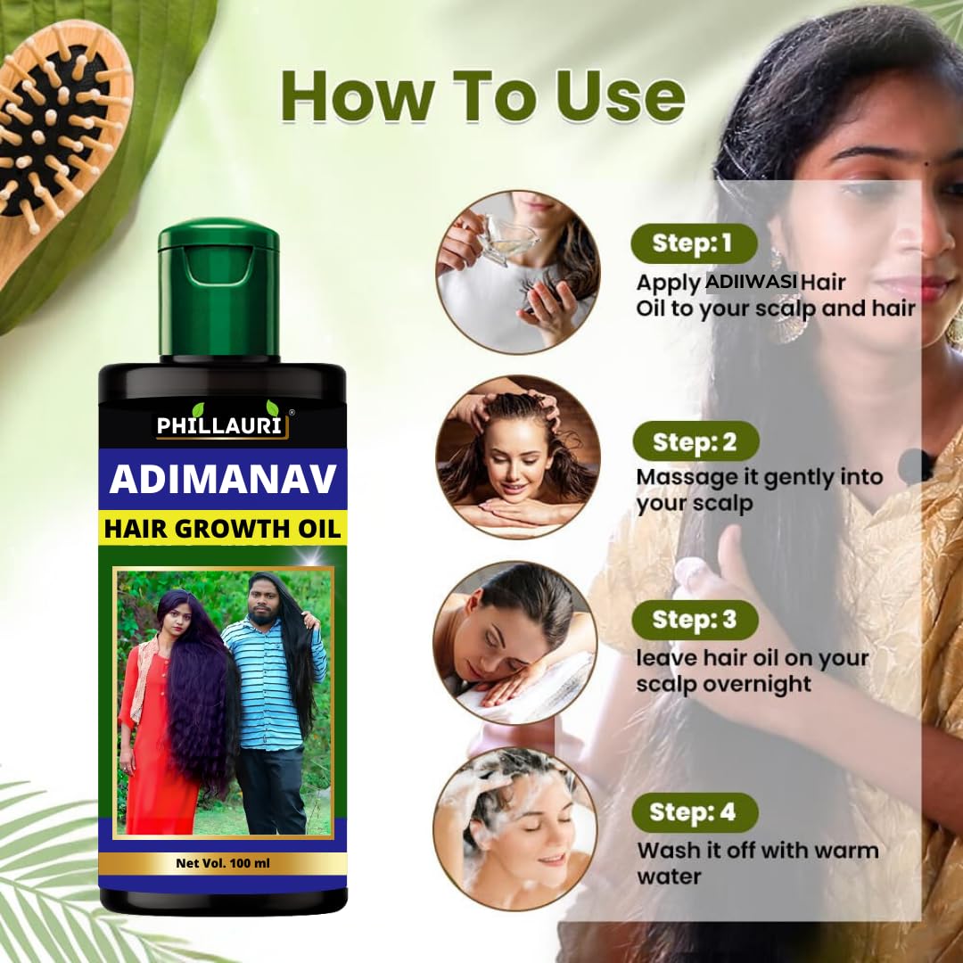 Pure Hair Growth Oil - 400ml | Natural Hair Treatment for Thicker, Longer & Healthier Hair | Perfect for Daily Use, Scalp Massage & Hair Care Routine