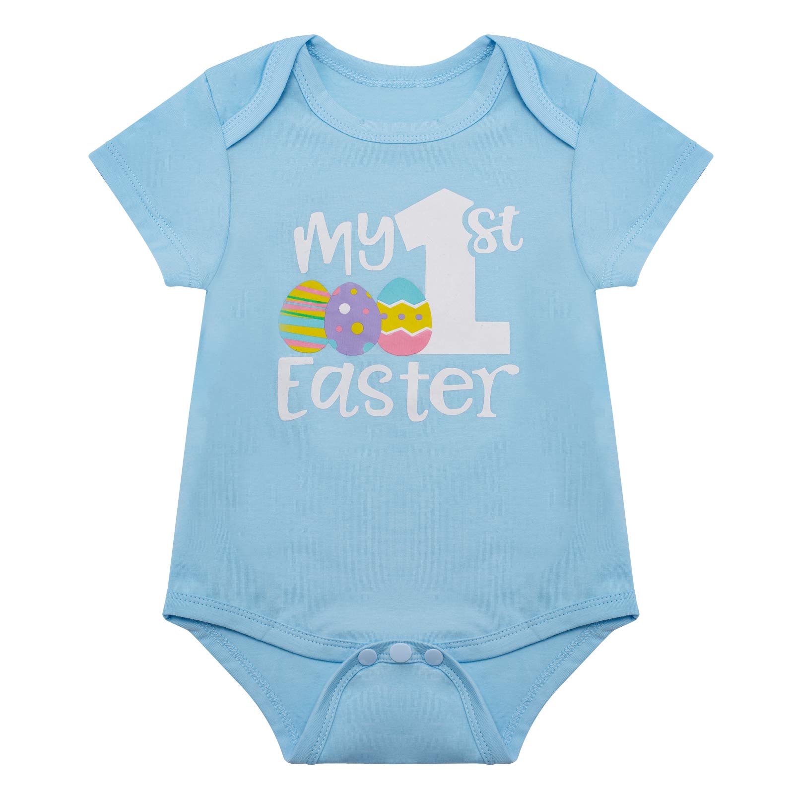 My 1st Easter Outfit for Baby Boys & Girls - Adorable Easter Egg Print Romper Set | Perfect for Easter Sunday, Photo Shoots & Spring Celebrations