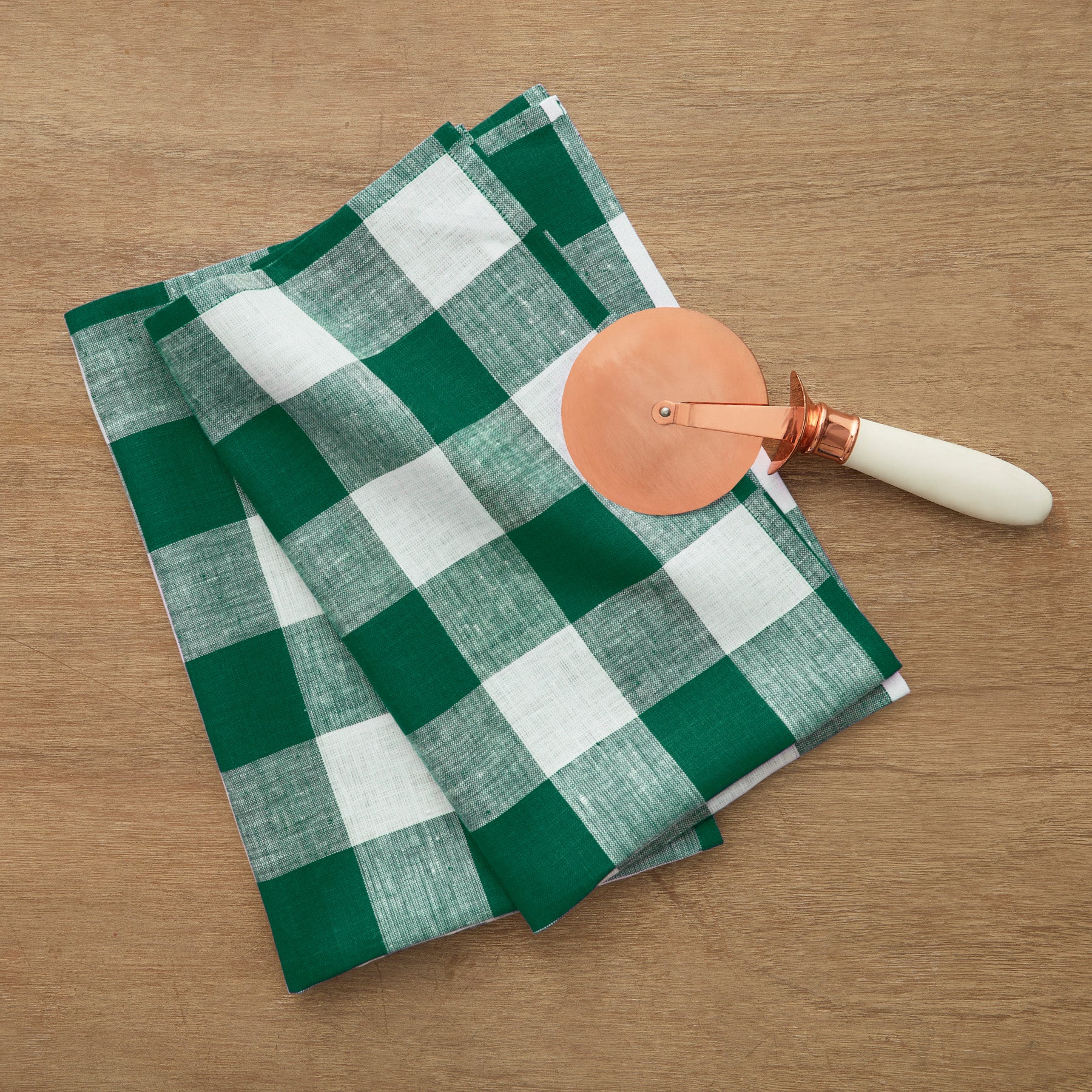 Buffalo Check Cotton Kitchen Towels Set of 2 - Absorbent & Durable Dish Cloths for Drying Dishes, Cleaning Countertops & Kitchen Decor - Red & Black Plaid Design