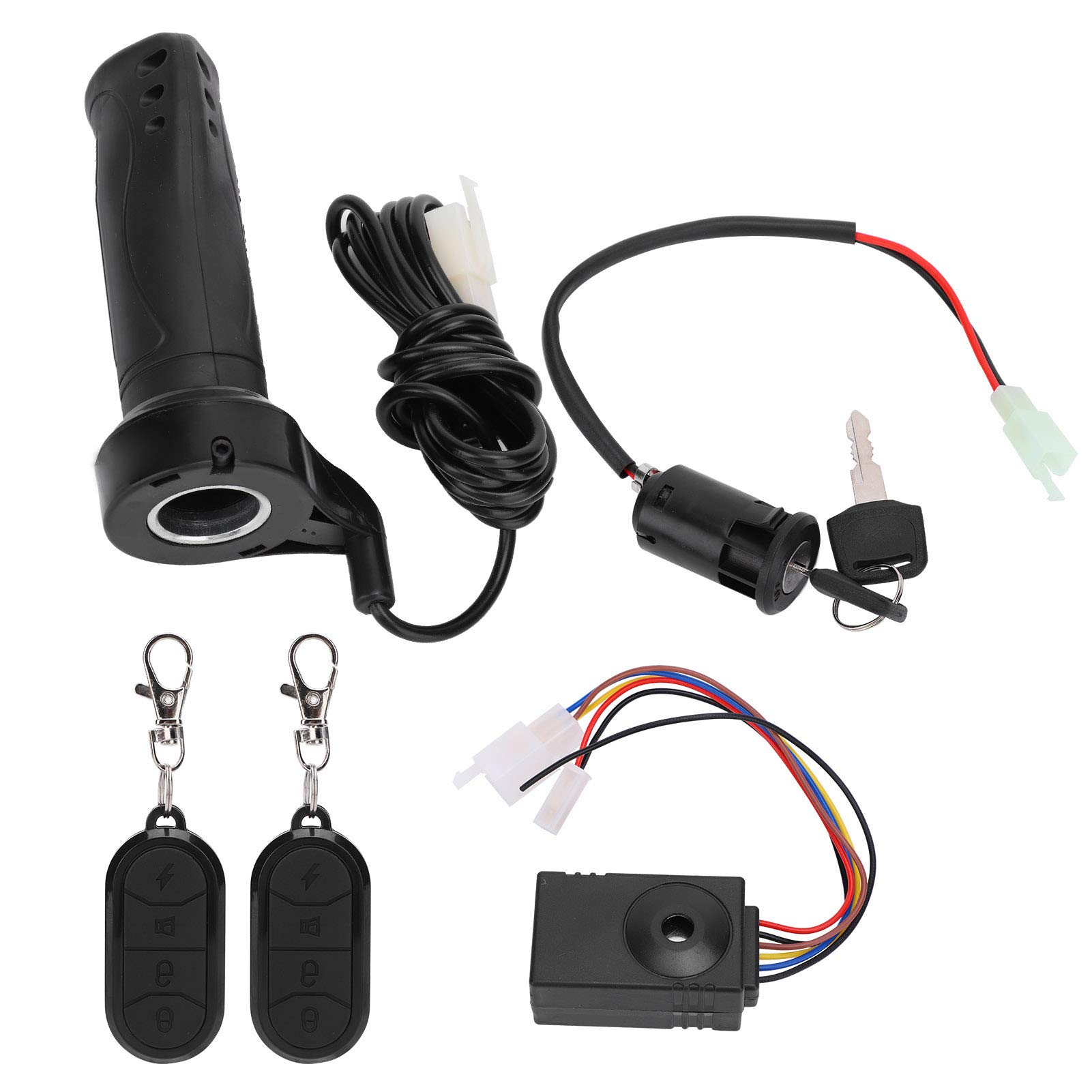 Dilwe Electric Bike Alarm - 3-Piece Anti-Theft Security Alarm Set with Cable Throttle Grip for E-Bikes, E-Tricycles & Folding E-Vehicles | Perfect for Commuting, Delivery & Urban Riding Safety