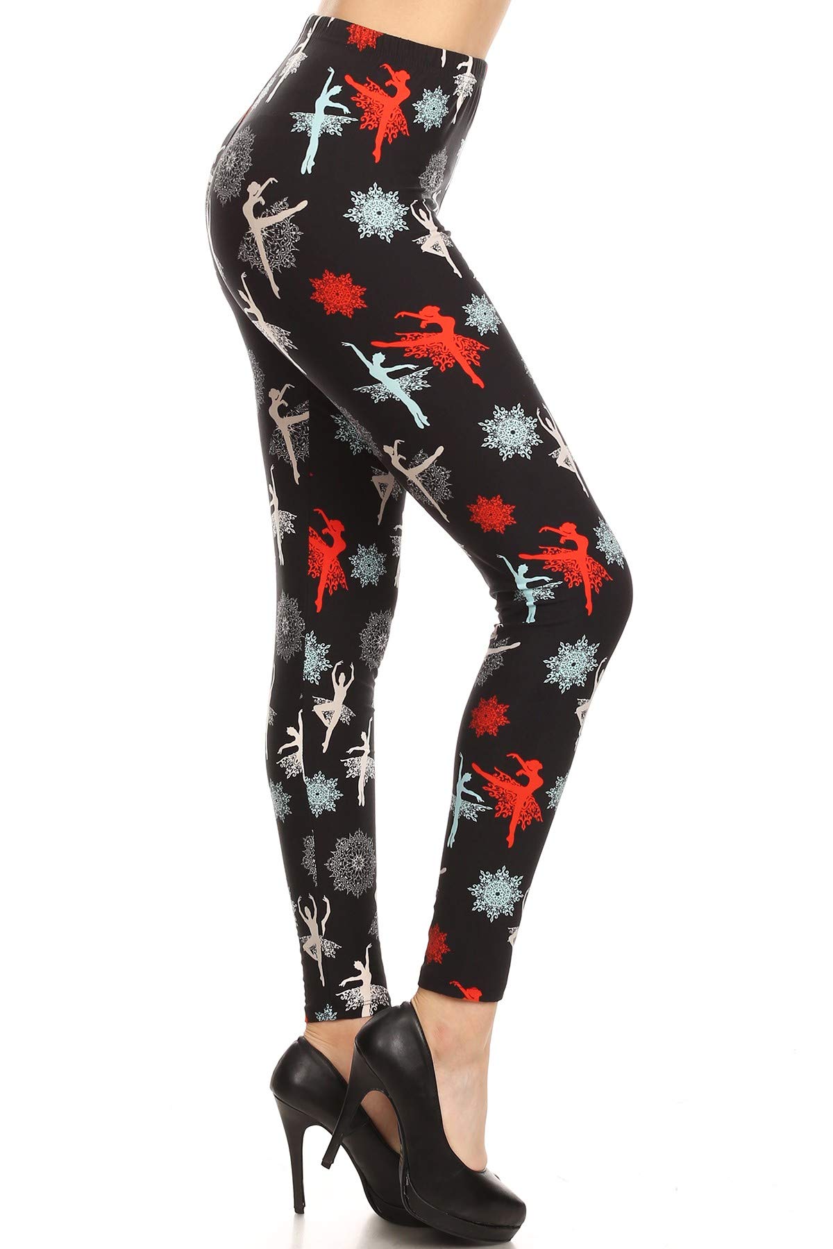 Leggings Depot Women's High Waisted Christmas Holiday Print Leggings - Festive Xmas Pants with Fun Patterns (Plus Size Available) | Perfect for Holiday Parties, Gift Giving & Winter Comfort