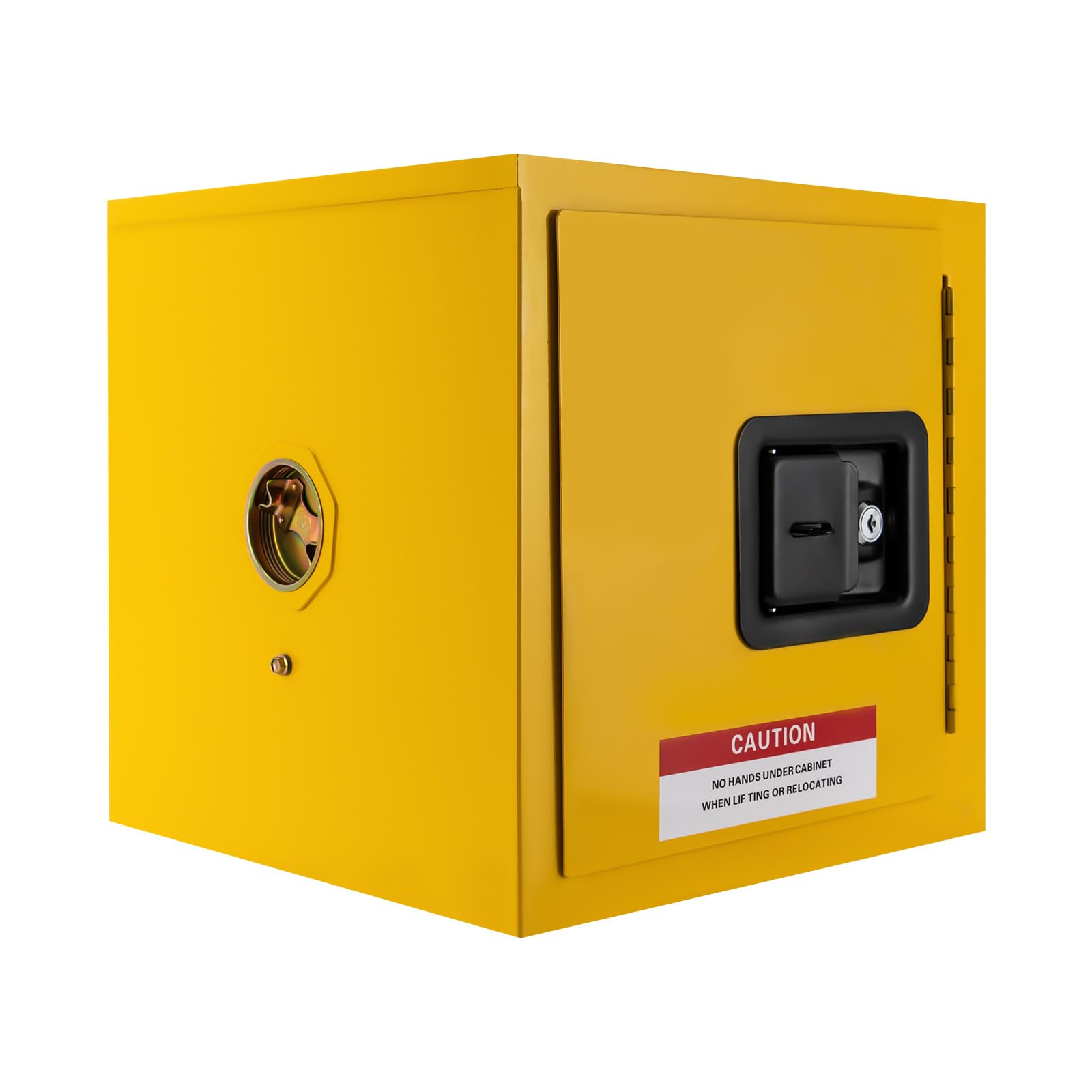 Eapmic 2 Gallon Fireproof Safety Cabinet - Yellow Steel Storage for Flammable Liquids | Leak-Proof & Manual Close Doors | OSHA Compliant Chemical Storage for Garage, Workshop & Laboratory
