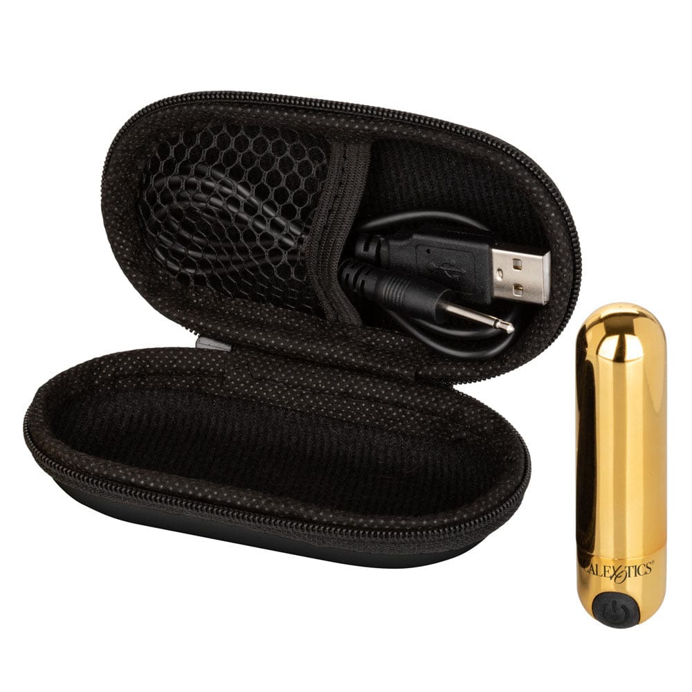 Rechargeable Hideaway Bullet Vibrator in Gold - Powerful & Discreet Personal Massager for Women - Perfect for Solo Play, Couples & Travel