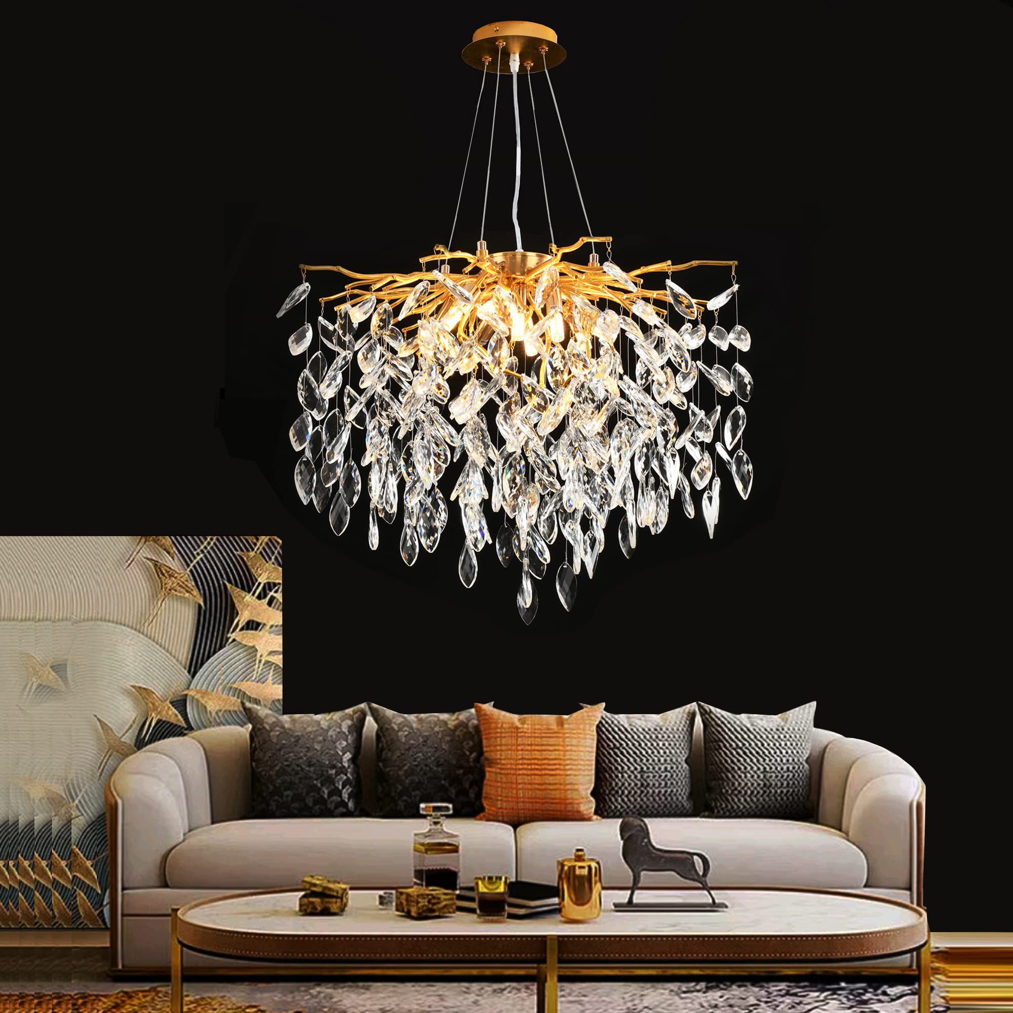 Crystal Tree Branches Chandelier - 23.7