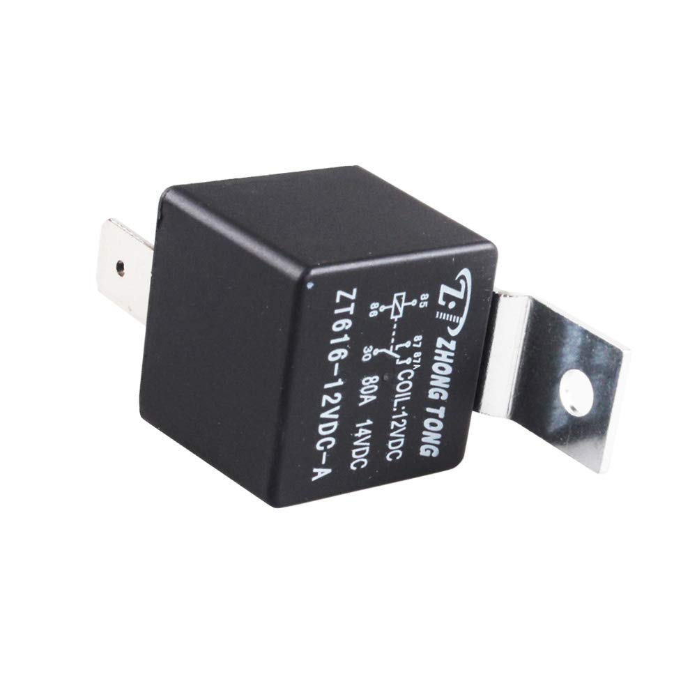 ESUPPORT 80A 12V SPDT 5-Pin Automotive Relay Switch with Copper Terminals - Pack of 10 for Car, Truck, Motorcycle Electrical Systems & DIY Projects