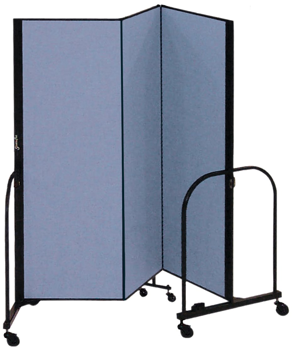 CFSL503-DB 3-Panel Commercial Portable Room Divider - Privacy Screen for Offices, Classrooms & Events - Foldable Partition Wall for Space Separation