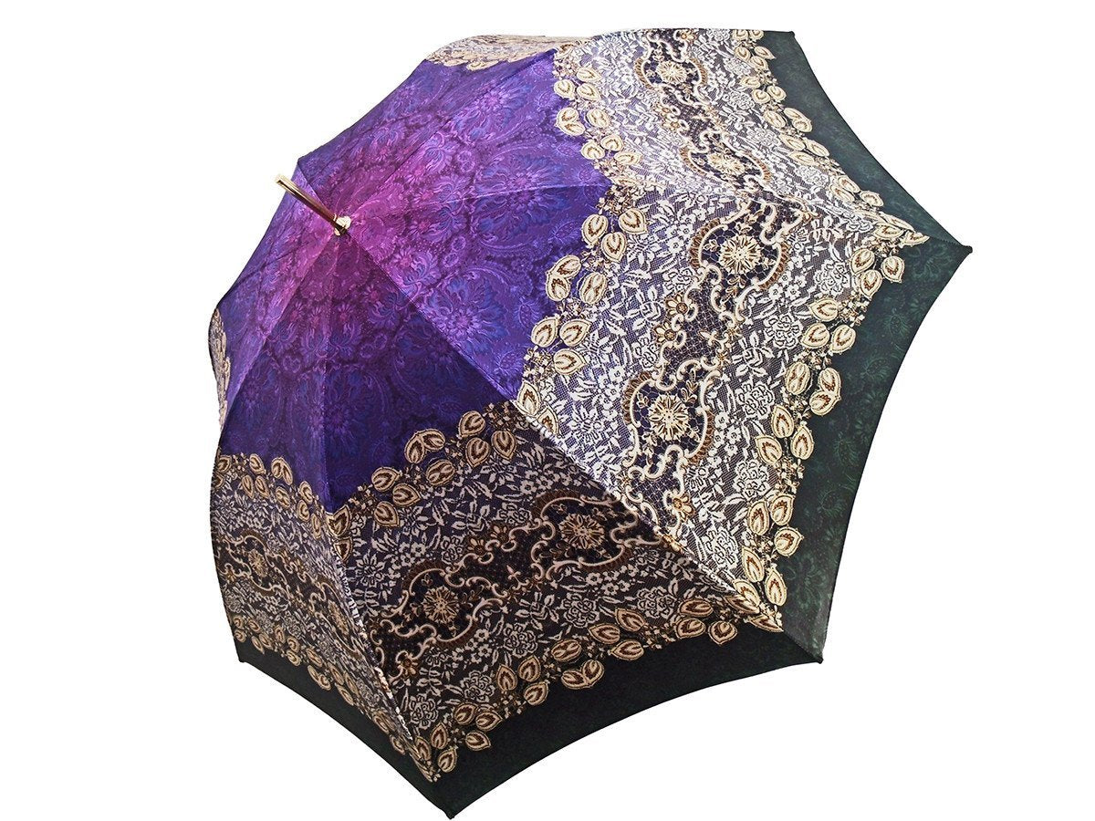 Handmade Luxury Women's Double Layer Waterproof Umbrella - Windproof Compact Folding Travel Umbrella for Rainy Days, Outdoor Events & Fashion Accessories