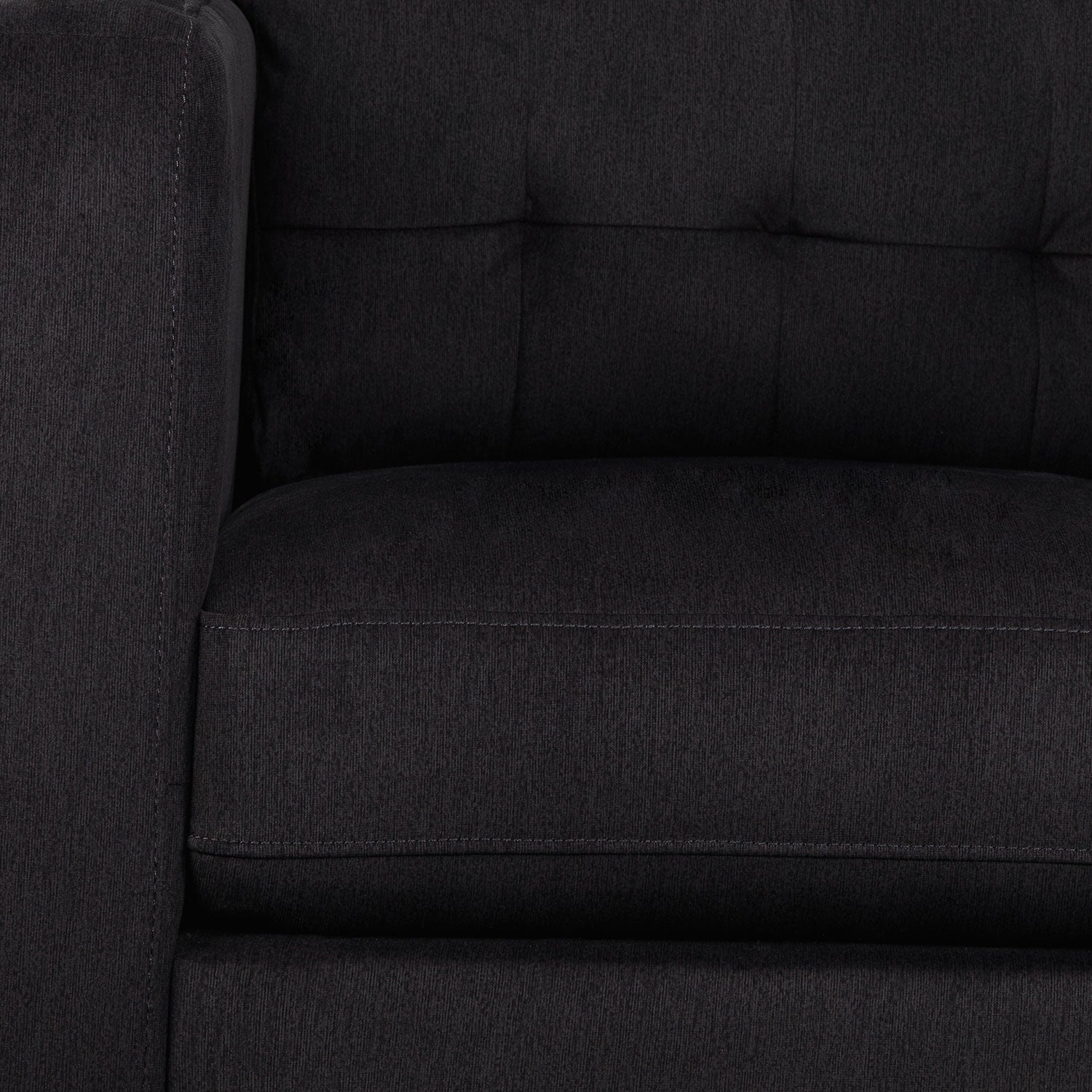 Anthena Loveseat Sofa - Charcoal Gray Modern Fabric Loveseat for Small Spaces | Perfect for Living Room, Apartment, or Office