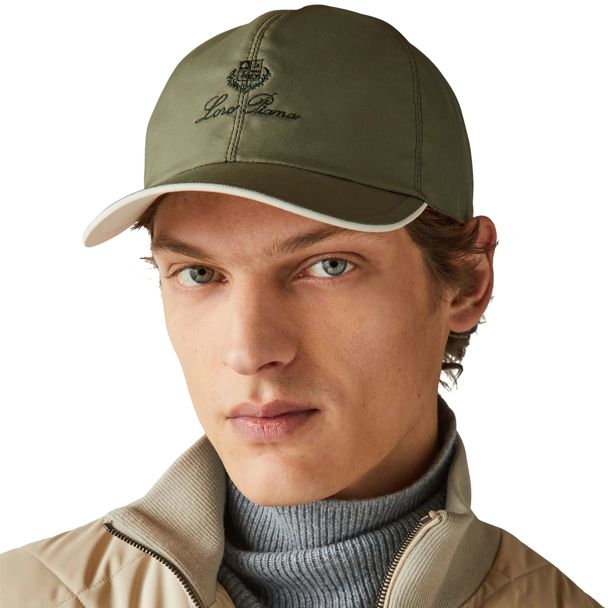Loro Piana Microfiber Storm System Baseball Cap - Midnight Garden Ivory - Waterproof & Windproof Men's Hat for Outdoor Activities, Travel & Fashion