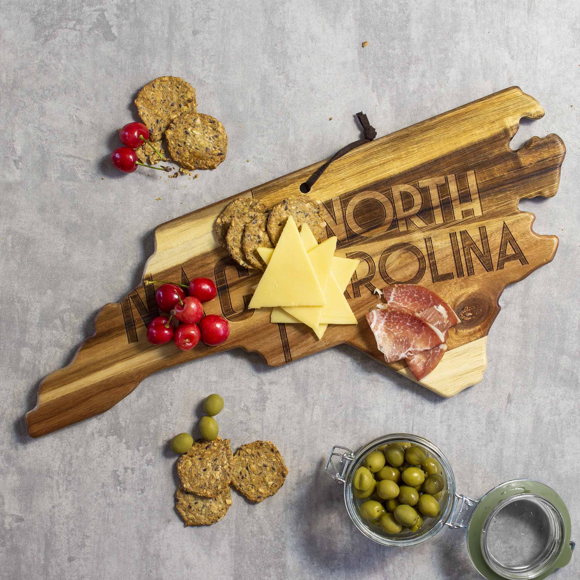 Premium Rock & Branch® Origins Series North Carolina Wood Cutting Board - Handcrafted Hardwood Chopping Block for Kitchen, Charcuterie & Serving - Perfect for Home Chefs & Entertaining