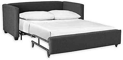 Luxury 4-Piece Twin Sleeper Sofa Bed Sheet Set - 800 Thread Count 100% Egyptian Cotton, Taupe Stripe, Fits Up to 8