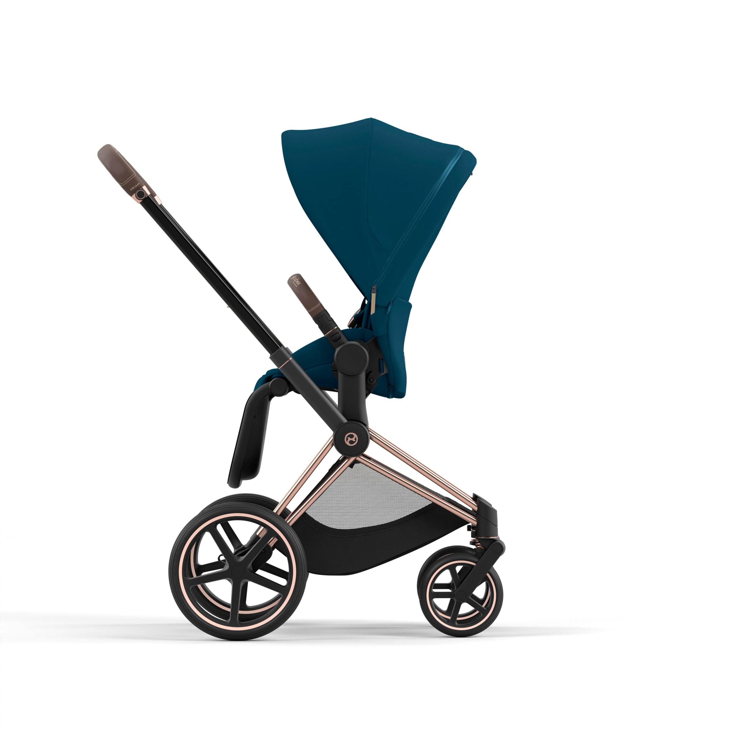 Cybex Priam 4 Complete Luxury Stroller - Rose Gold & Brown | Premium Baby Stroller with All-Wheel Suspension | Perfect for City Walks & Outdoor Adventures