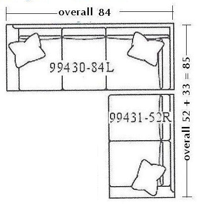 Oscar Condo Sectional Sofa - Showroom Model - Modern Living Room Furniture for Small Spaces & Apartments